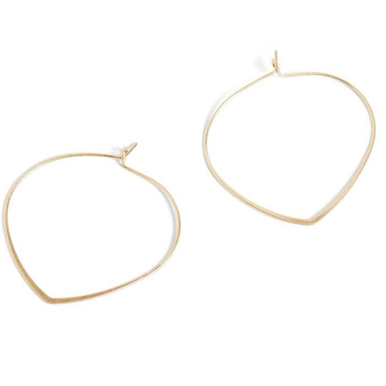 Abstract Hoop Earrings - Gold